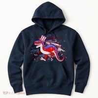USA Patriotic Presidential Dinosaur Hoodie thumb 0