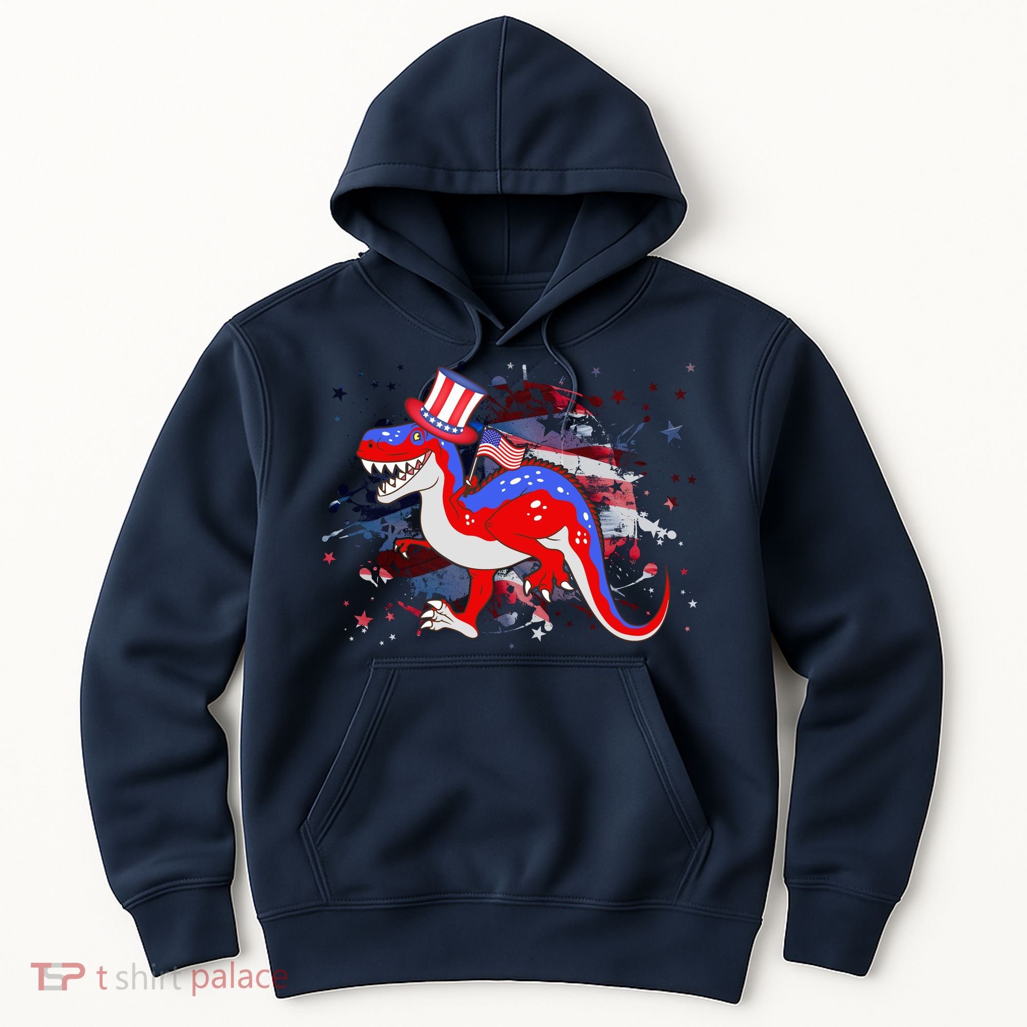 USA Patriotic Presidential Dinosaur Hoodie