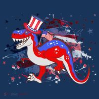 USA Patriotic Presidential Dinosaur Sweatshirt thumb 3
