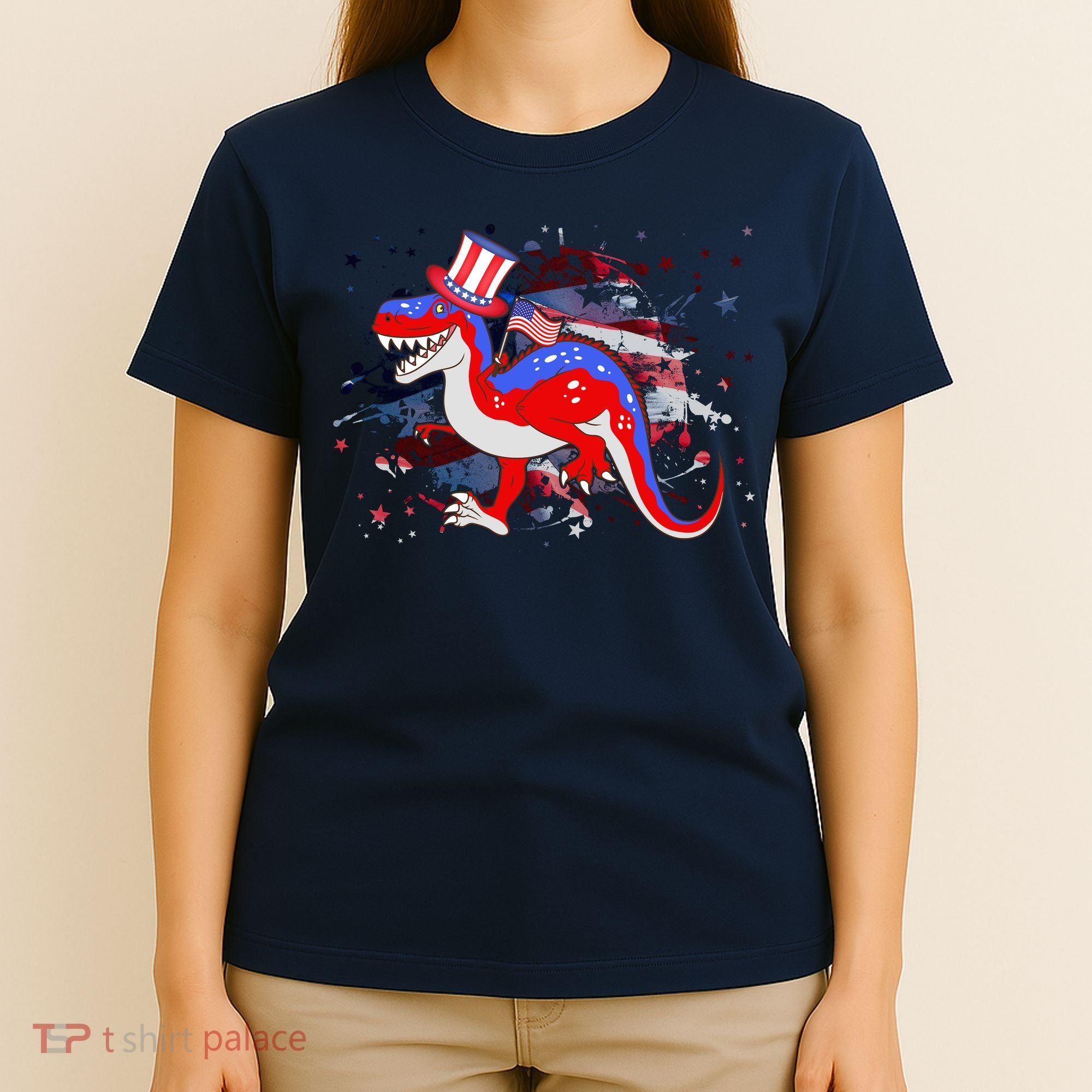 USA Patriotic Presidential Dinosaur T-Shirt