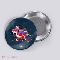 USA Patriotic Presidential Dinosaur Button thumb 0