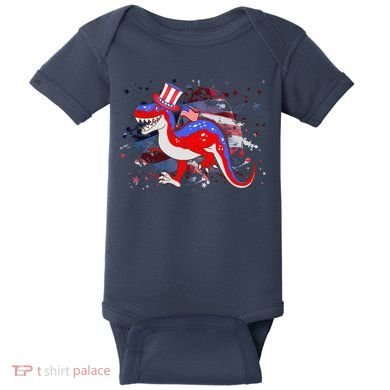 USA Patriotic Presidential Dinosaur Baby Bodysuit