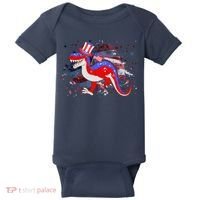 USA Patriotic Presidential Dinosaur Baby Bodysuit thumb 0