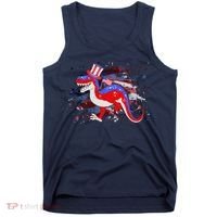 USA Patriotic Presidential Dinosaur Tank Top thumb 0