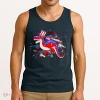 USA Patriotic Presidential Dinosaur Tank Top thumb 3