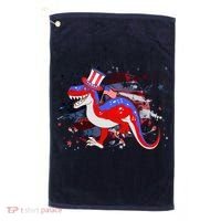 USA Patriotic Presidential Dinosaur Golf Towel thumb 0