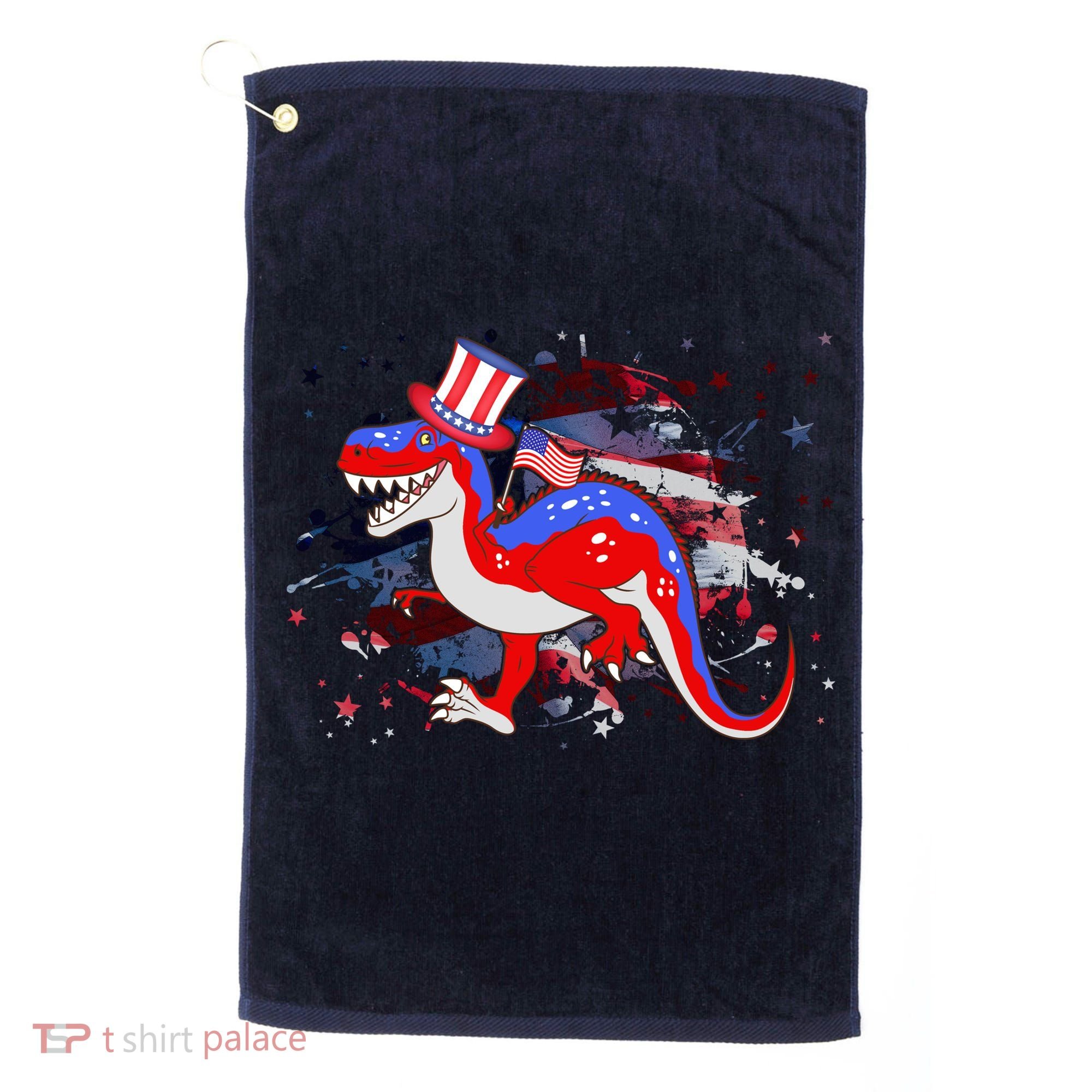 USA Patriotic Presidential Dinosaur Golf Towel