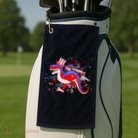 USA Patriotic Presidential Dinosaur Golf Towel thumb 2