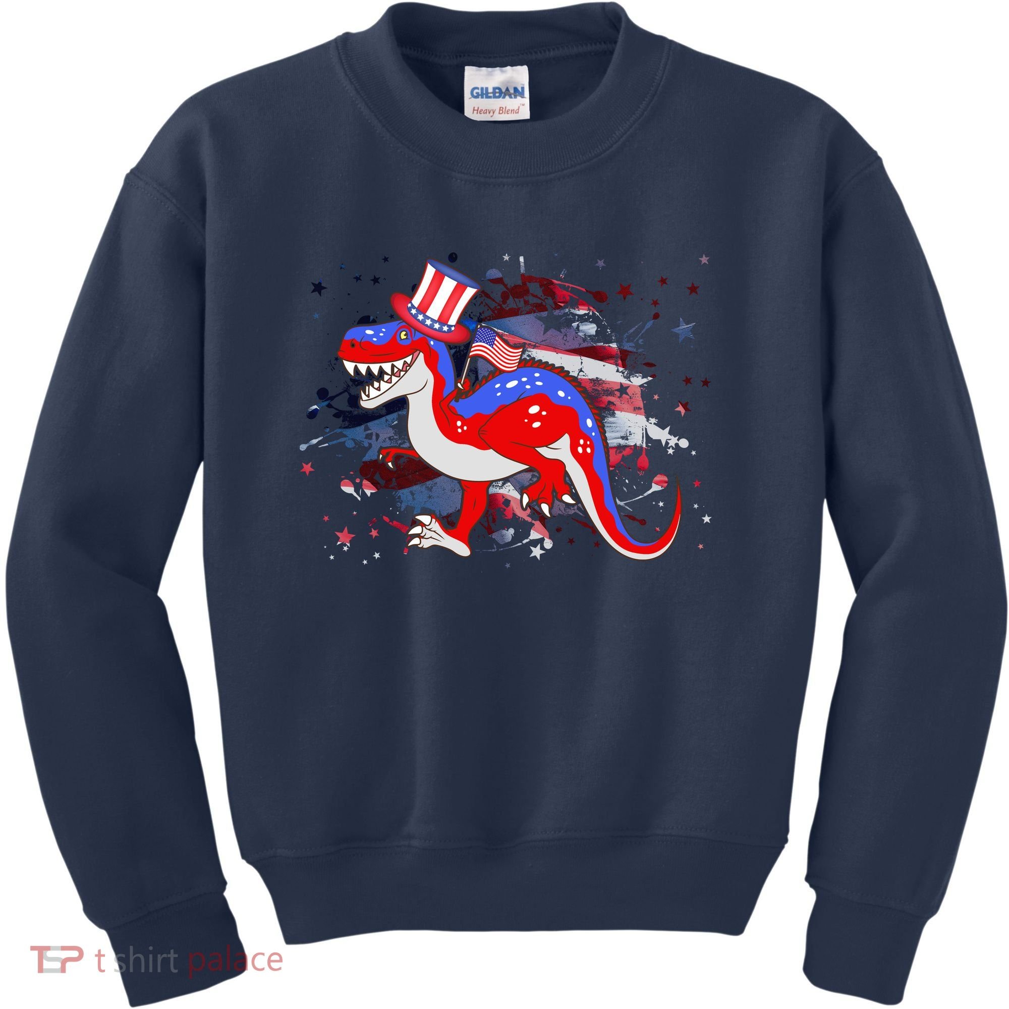USA Patriotic Presidential Dinosaur Kids Sweatshirt