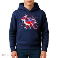 USA Patriotic Presidential Dinosaur Kids Hoodie thumb 4