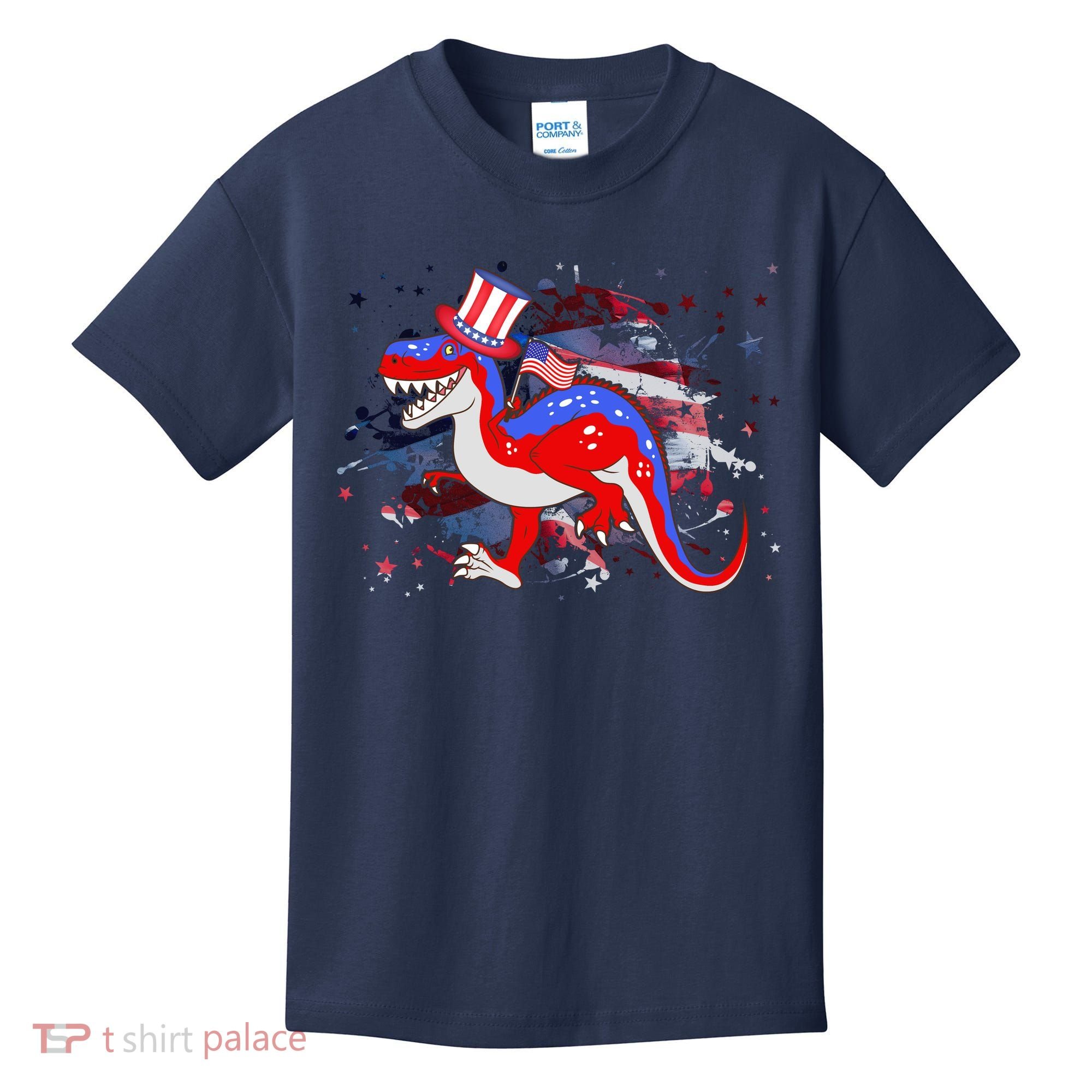USA Patriotic Presidential Dinosaur Kids T-Shirt
