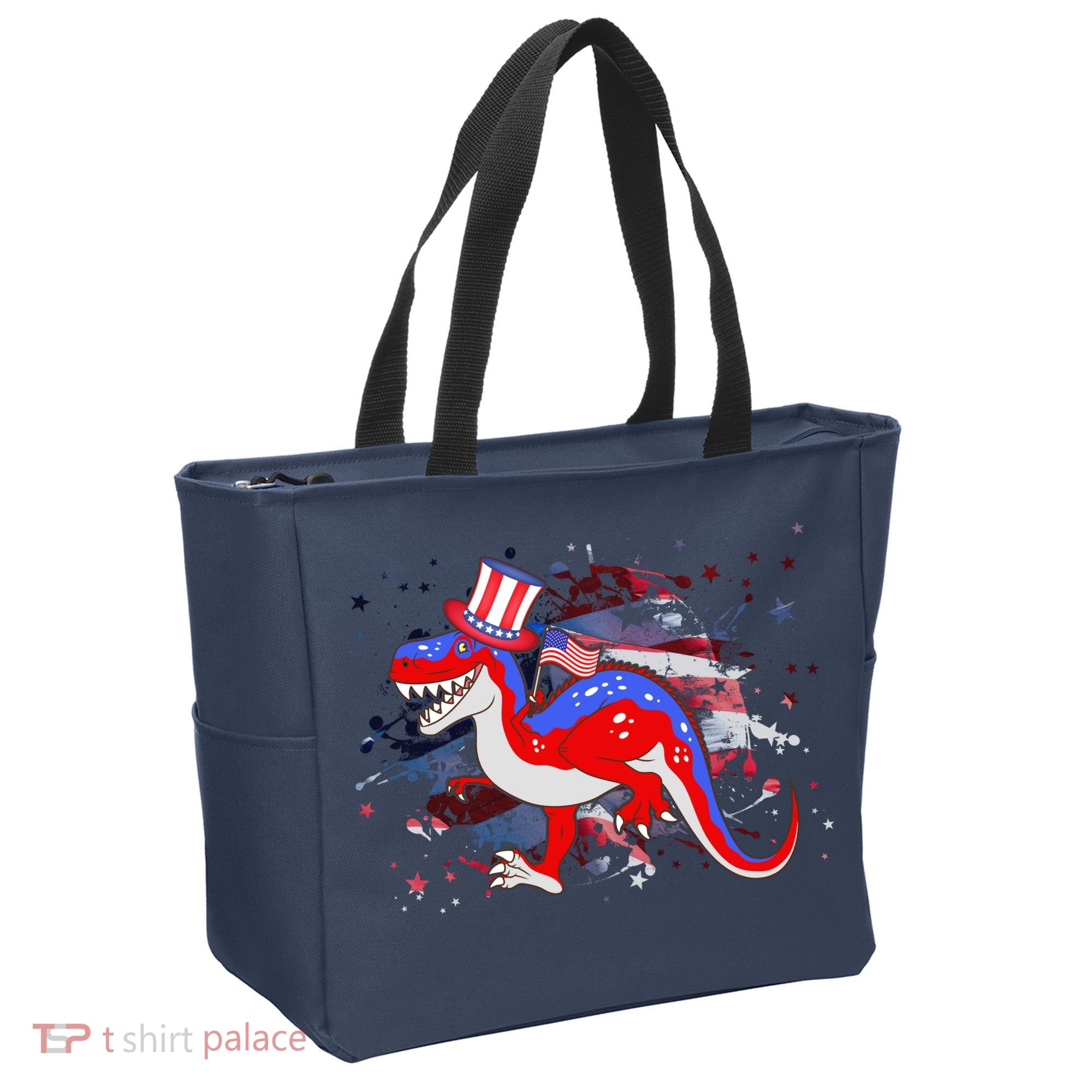USA Patriotic Presidential Dinosaur Tote Bag