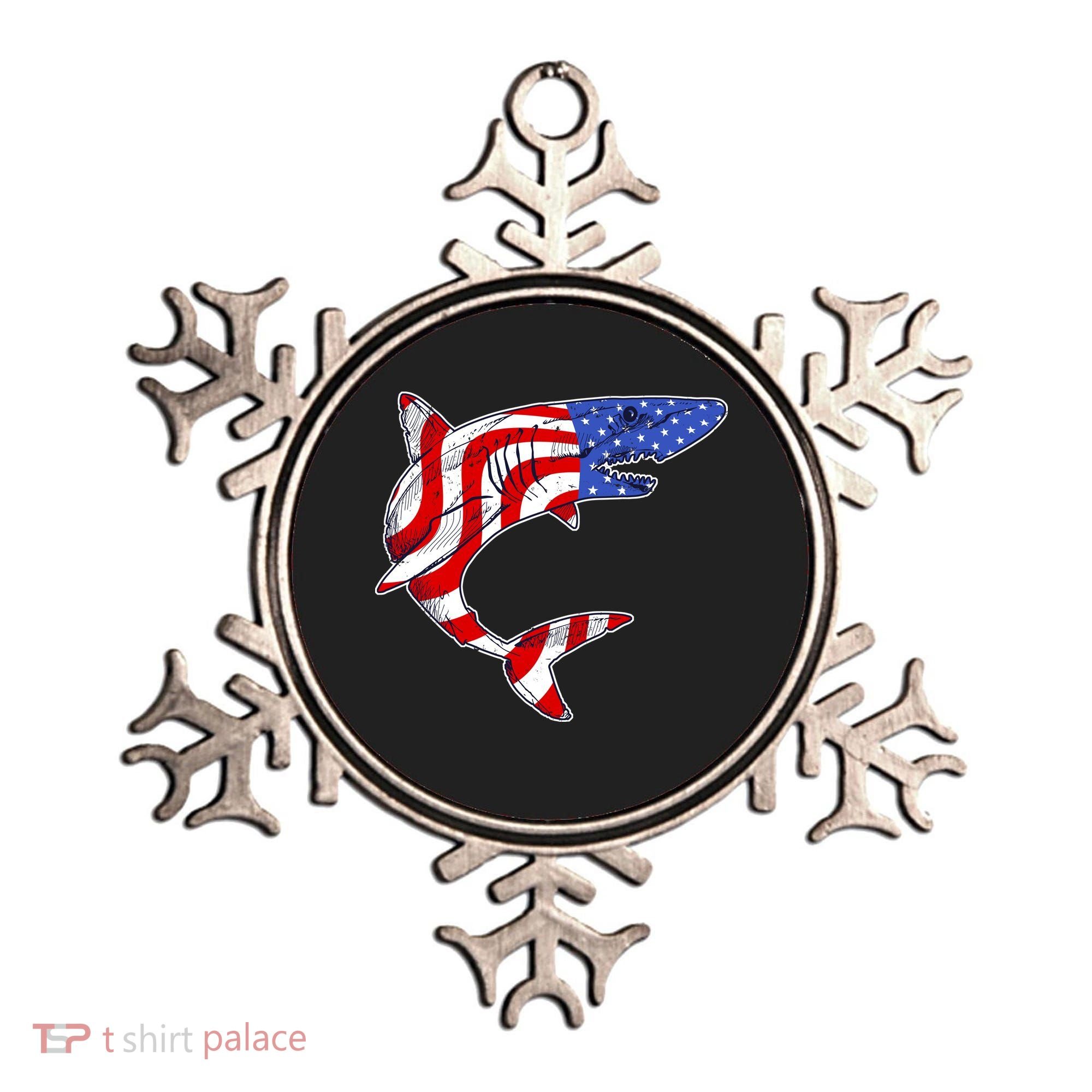 USA Patriotic Shark Ornament