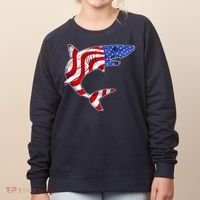 USA Patriotic Shark Women's Sweatshirt thumb 0