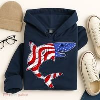 USA Patriotic Shark Hoodie thumb 4
