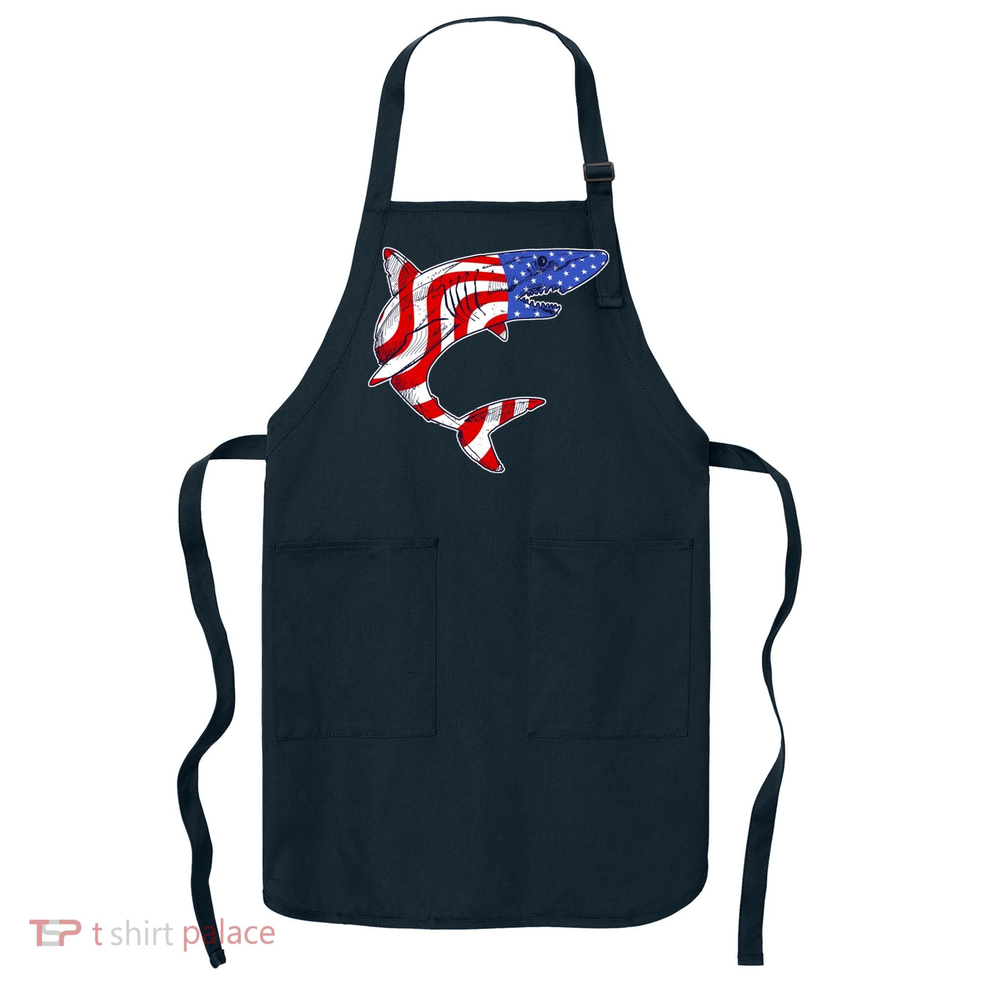 USA Patriotic Shark Apron