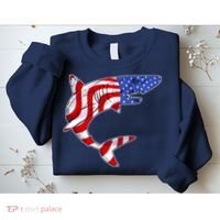 USA Patriotic Shark Sweatshirt thumb 2
