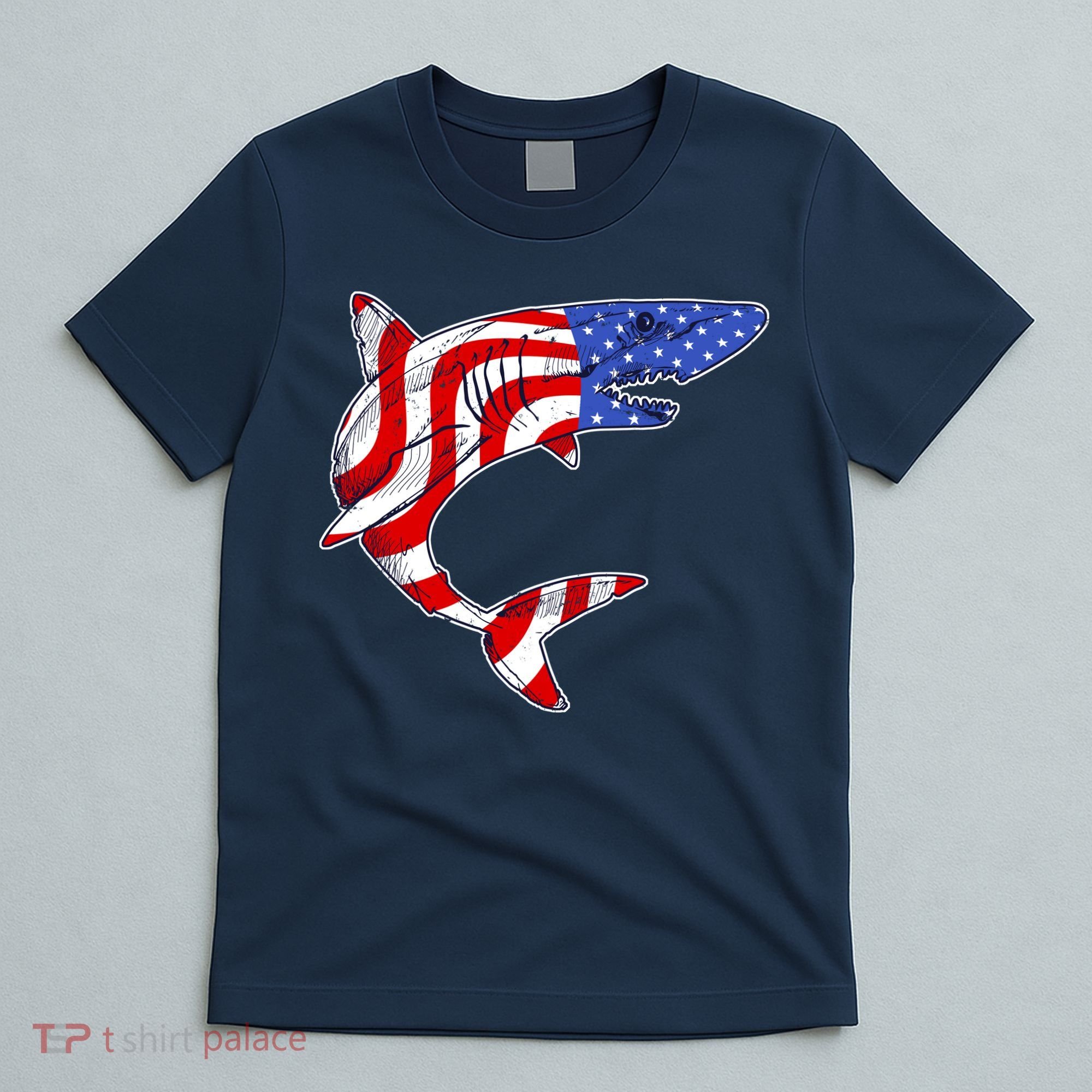 USA Patriotic Shark T-Shirt