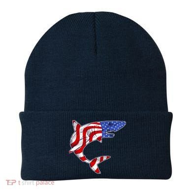 USA Patriotic Shark Beanie