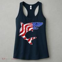 USA Patriotic Shark Women's Tank Top thumb 3