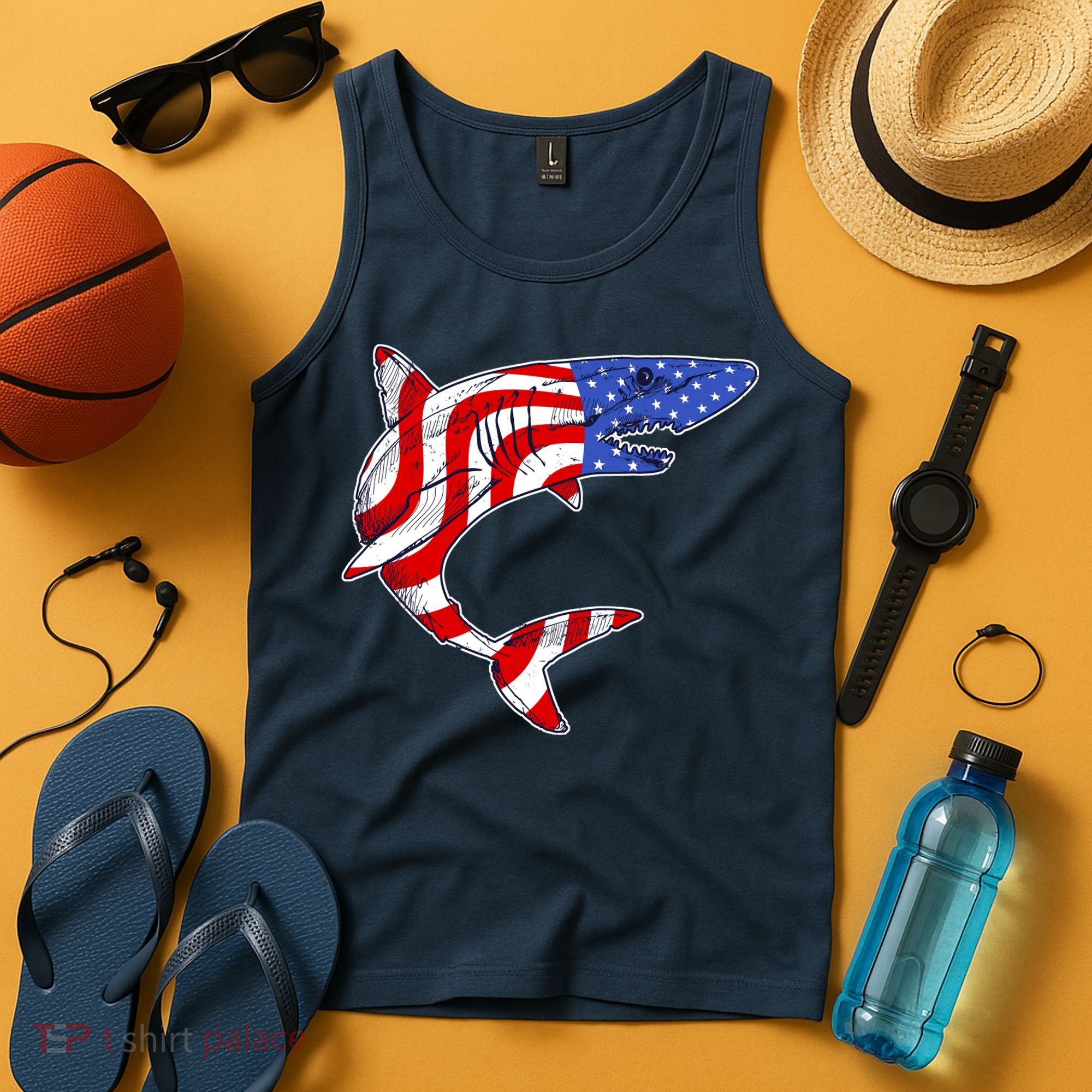 USA Patriotic Shark Tank Top