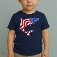 USA Patriotic Shark Toddler T-Shirt thumb 2
