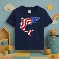 USA Patriotic Shark Toddler T-Shirt thumb 3