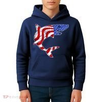 USA Patriotic Shark Kids Hoodie thumb 4