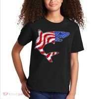 USA Patriotic Shark Kids T-Shirt thumb 2