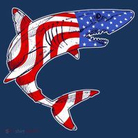 USA Patriotic Shark Kids T-Shirt thumb 4