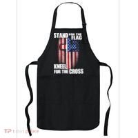 USA Patriotic Stand For The Flag Kneel For The Cross Apron thumb 0
