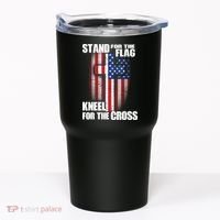 USA Patriotic Stand For The Flag Kneel For The Cross Tumbler thumb 0