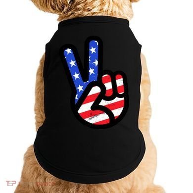USA Peace Sign Doggie Tank