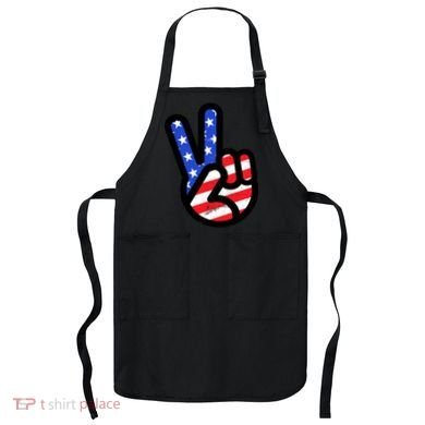 USA Peace Sign Apron