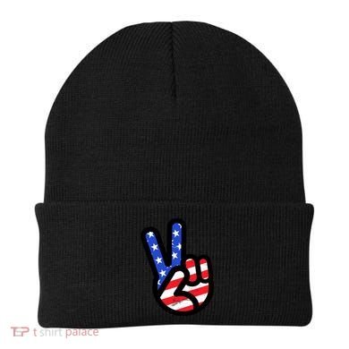 USA Peace Sign Beanie