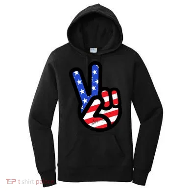 USA Peace Sign Women's Hoodie