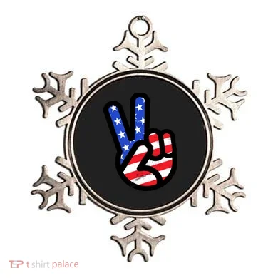 USA Peace Sign Ornament