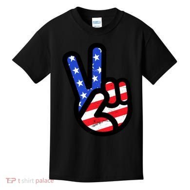 USA Peace Sign Kids T-Shirt