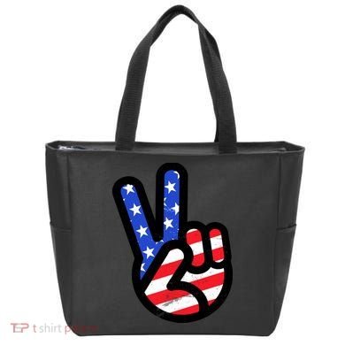 USA Peace Sign Tote Bag