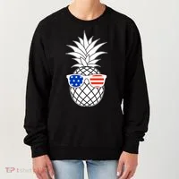 USA Pineapple With Sunglasses Women's Sweatshirt thumb 0