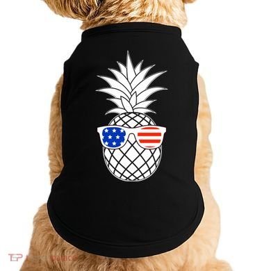 USA Pineapple With Sunglasses Doggie Tank