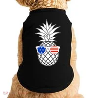 USA Pineapple With Sunglasses Doggie Tank thumb 0
