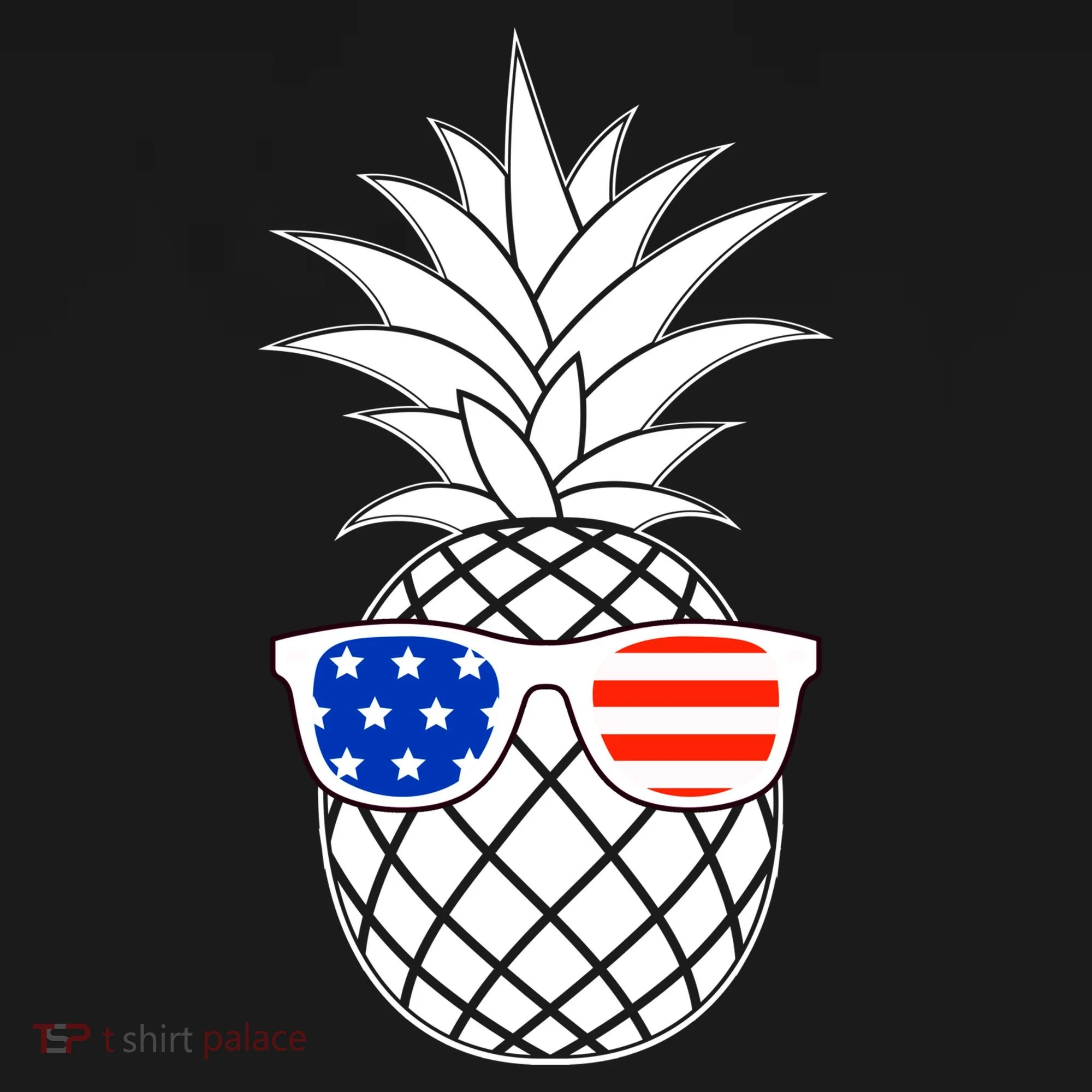USA Pineapple With Sunglasses Doggie Tank