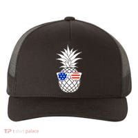 USA Pineapple With Sunglasses Yupoong Adult 5-Panel Trucker Hat thumb 0