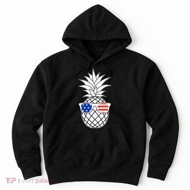 USA Pineapple With Sunglasses Hoodie