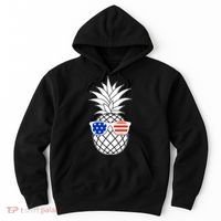 USA Pineapple With Sunglasses Hoodie thumb 0