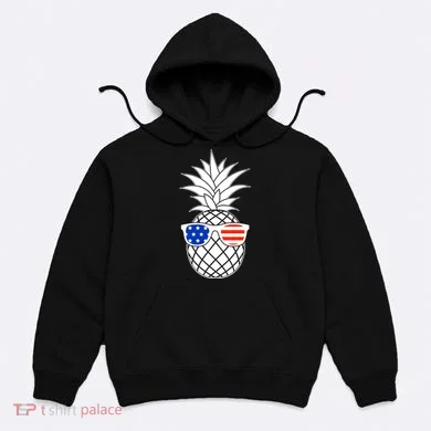 USA Pineapple With Sunglasses Hoodie