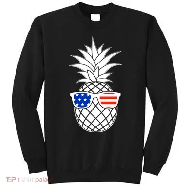 USA Pineapple With Sunglasses Sweatshirt