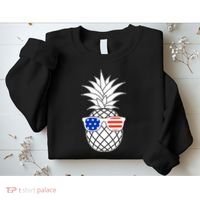 USA Pineapple With Sunglasses Sweatshirt thumb 2