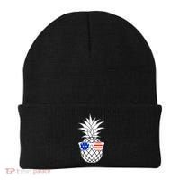 USA Pineapple With Sunglasses Beanie thumb 0